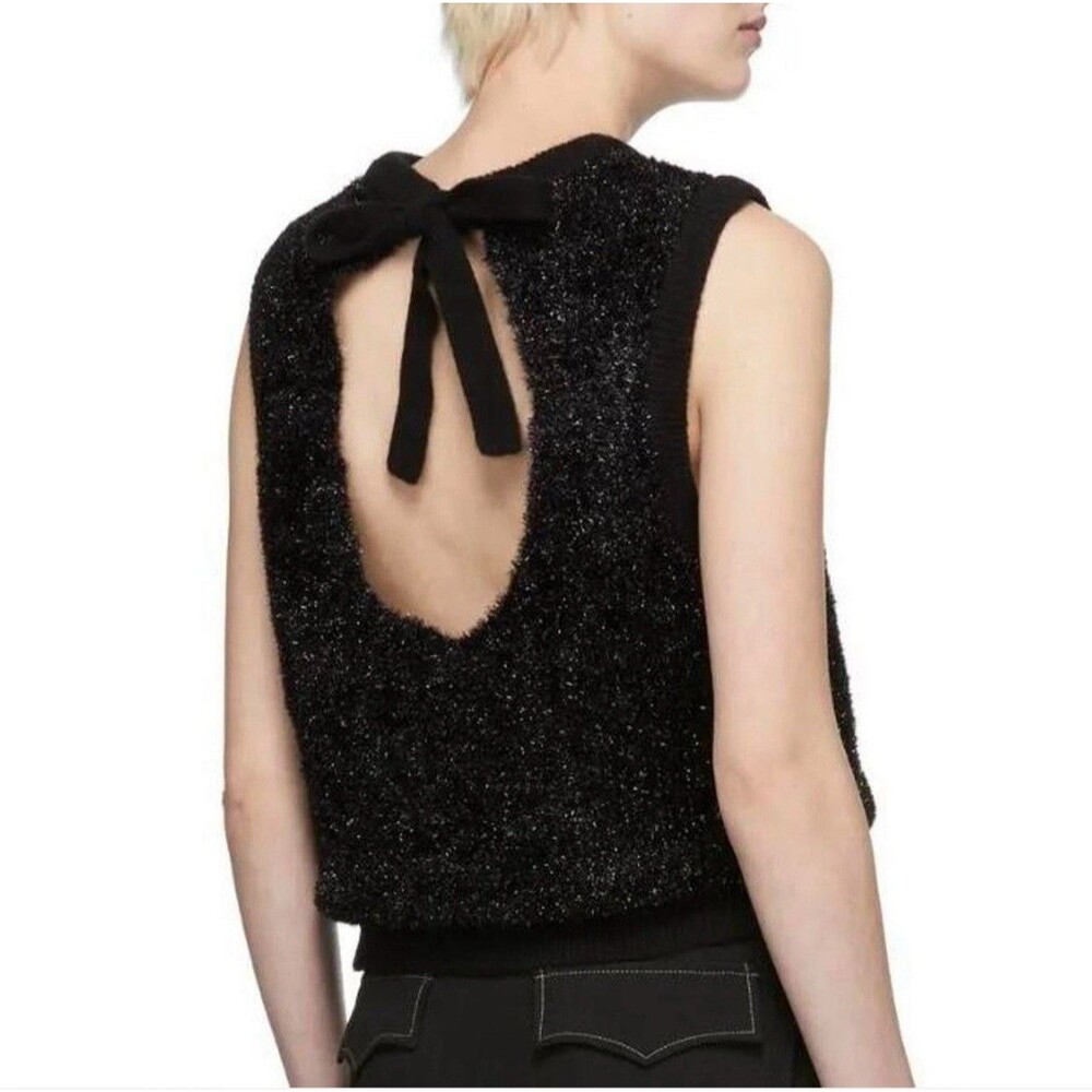 GANNI Sparkle Knit Tank Top Sweater Vest Size Medium